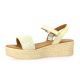 Eva frutos Nu pieds cuir laminé or