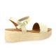 Eva frutos Nu pieds cuir laminé or