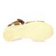 Eva frutos Nu pieds cuir velours camel