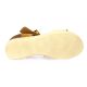 Eva frutos Nu pieds cuir velours kaki