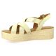Eva frutos Nu pieds cuir laminé or