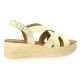 Eva frutos Nu pieds cuir laminé or