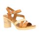 Eva frutos Nu pieds cuir cognac