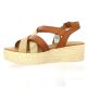 Eva frutos Nu pieds cuir cognac