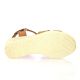 Eva frutos Nu pieds cuir velours cognac