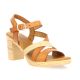 Eva frutos Nu pieds cuir cognac