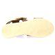 Eva frutos Nu pieds cuir velours cognac
