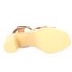 Eva frutos Nu pieds cuir cognac
