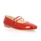 So send Ballerines cuir vernis rouge