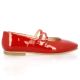 So send Ballerines cuir vernis rouge
