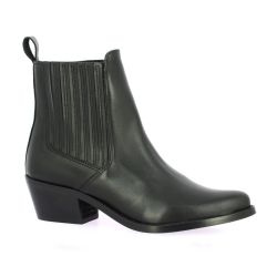 So send Boots cuir noir