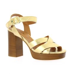 Maroli Nu pieds cuir laminé or