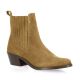 So send Boots cuir velours tabac
