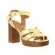 Maroli Nu pieds cuir laminé or