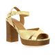 Maroli Nu pieds cuir laminé or