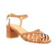 Maroli Nu pieds cuir vernis cognac
