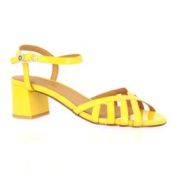 Maroli Nu pieds cuir vernis jaune