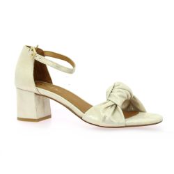 Maroli Nu pieds cuir laminé or