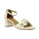Maroli Nu pieds cuir laminé or