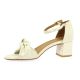 Maroli Nu pieds cuir laminé or