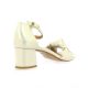Maroli Nu pieds cuir laminé or