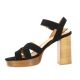 Maroli Nu pieds cuir velours noir