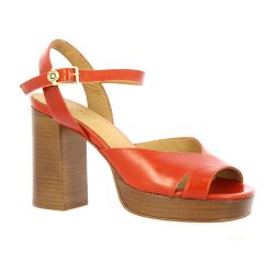 Maroli Nu pieds cuir vernis rouille