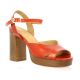 Maroli Nu pieds cuir vernis rouille