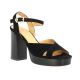 Maroli Nu pieds cuir velours noir