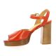 Maroli Nu pieds cuir vernis rouille