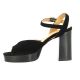 Maroli Nu pieds cuir velours noir