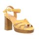 Maroli Nu pieds cuir velours camel