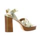 Maroli Nu pieds cuir laminé bronze