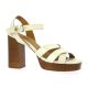 Maroli Nu pieds cuir laminé or
