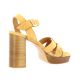 Maroli Nu pieds cuir velours camel