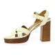 Maroli Nu pieds cuir laminé or