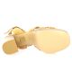 Maroli Nu pieds cuir velours camel