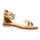 18+ Nu pieds cuir velours camel