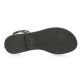 18+ Nu pieds cuir velours noir