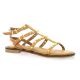 18+ Nu pieds cuir cognac
