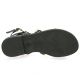 18+ Nu pieds cuir noir