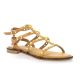 18+ Nu pieds cuir cognac