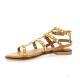 18+ Nu pieds cuir cognac