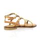 18+ Nu pieds cuir cognac