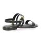 18+ Nu pieds cuir noir