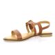 18+ Nu pieds cuir cognac