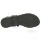 18+ Nu pieds cuir noir