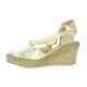 Pao Espadrille cuir laminé platine