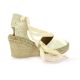 Pao Espadrille cuir laminé platine