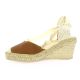 Pao Espadrille cuir cognac